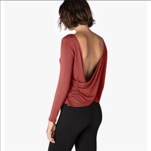 Beyond Yoga Twist of Fate Orange Long Sleeve Top